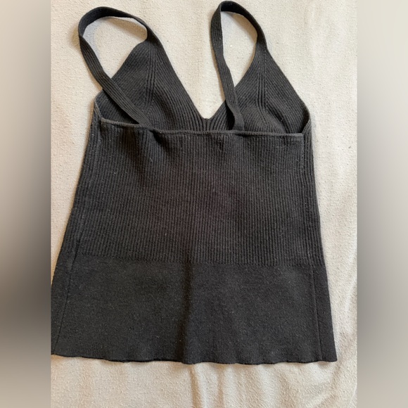 Black Ribbed Tank Top - Picture 2 of 3